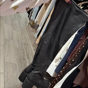 Steve Madden Black Over the Knee Boots